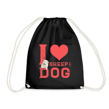 I love Sheepdog - Maremmano Abruzzese - Drawstring Bag - black - Front
