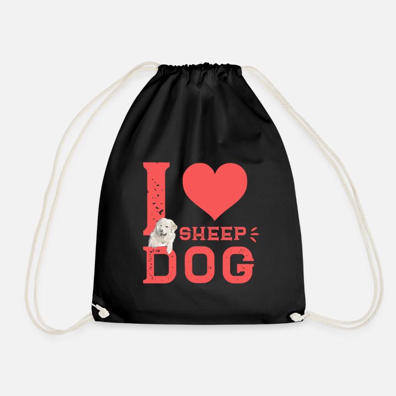 I love Sheepdog - Maremmano Abruzzese - Turnbeutel - Schwarz