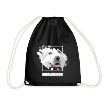 Maremmano Abruzzese - Herd protection dog - Drawstring Bag - black - Front