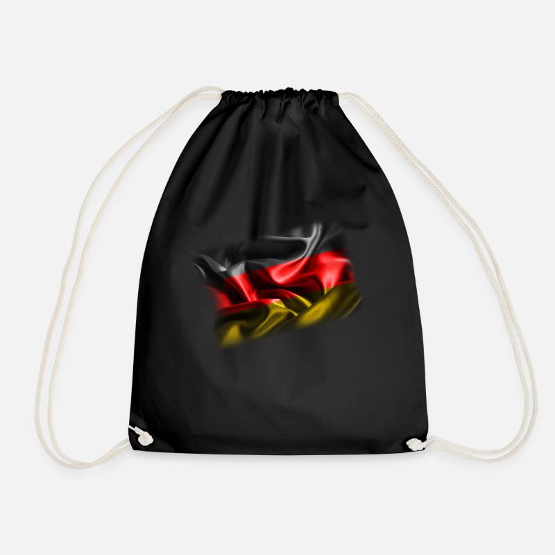 Germany flag Germany black red gold flag - Drawstring Bag - black