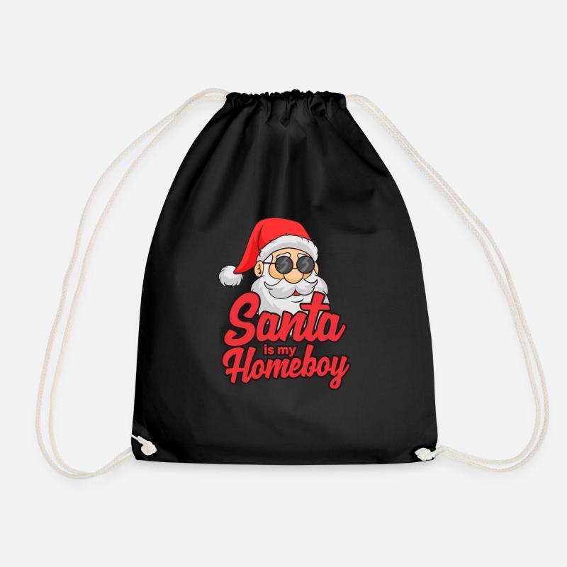 Santa Klaus Weihnachten Weihnachtsmann Glaube - Turnbeutel - Schwarz