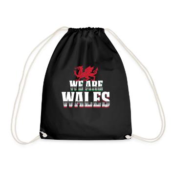 Wales - Drawstring Bag - black - Front
