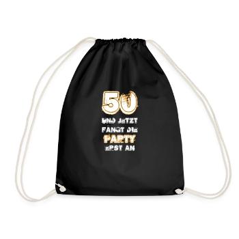 50e anniversaire - 50 ans - cinquante - Cadeau - Sac de sport léger - noir - Devant