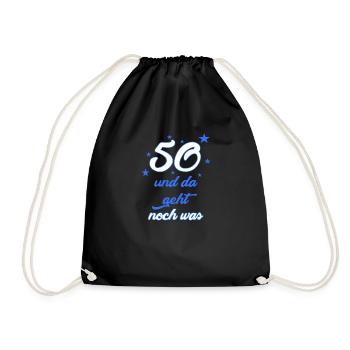 50e anniversaire - 50 ans - cinquante - Cadeau - Sac de sport léger - noir - Devant