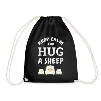 Drôle de mouton animal ferme d'agneau agneaux fermier - Sac de sport léger - noir - Devant