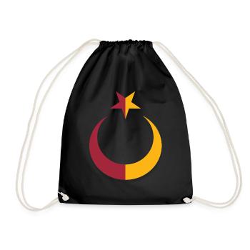 The Flag of Turkey (Türk Bayragi) - Drawstring Bag - black - Front