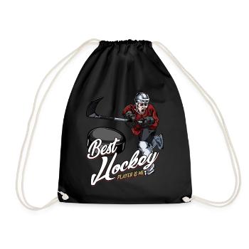 Best Ice Hockey Player | Eishockey Geschenkidee - Turnbeutel - Schwarz - Vorne