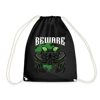 Modern crab | Crustacean sea creatures gift - Drawstring Bag - black - Front