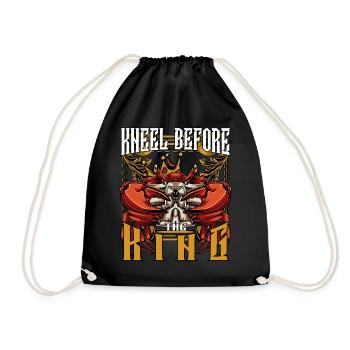 King crab | Crustacean seafood ocean gift - Drawstring Bag - black - Front