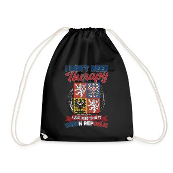 No therapy - only the Czech Republic - Drawstring Bag - black - Front