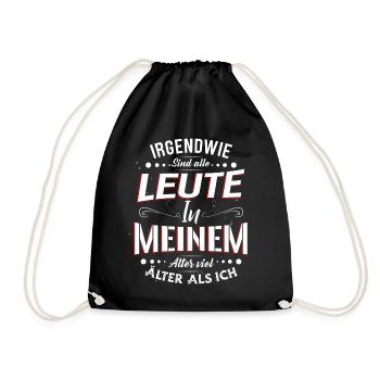Alle Leute In Meinem Alter - Turnbeutel - Schwarz - Vorne