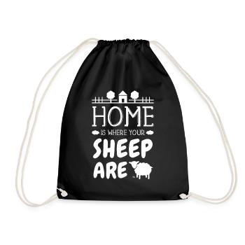 Drôle de mouton animal ferme d'agneau agneaux fermier - Sac de sport léger - noir - Devant