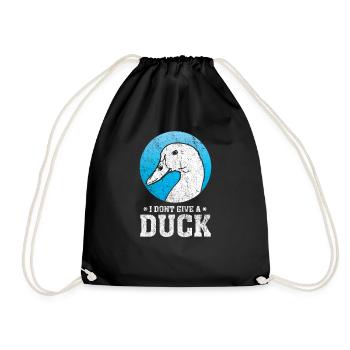 Pun duck - Drawstring Bag - black - Front