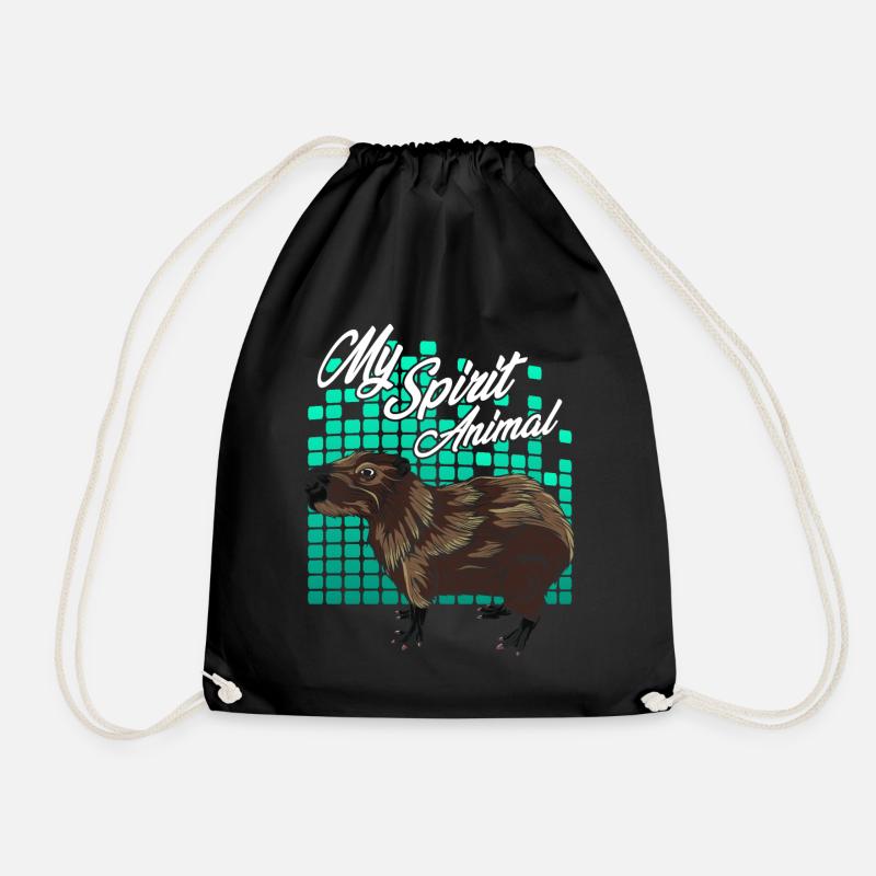 Capybara - Turnbeutel - Schwarz