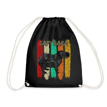 Capybara - Drawstring Bag - black - Front