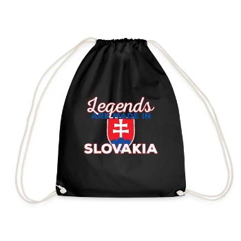 Slowakei - Turnbeutel - Schwarz - Vorne