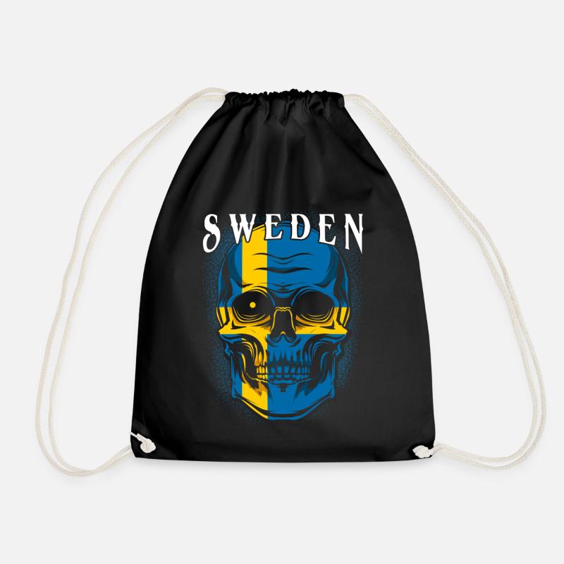 Schweden - Turnbeutel - Schwarz