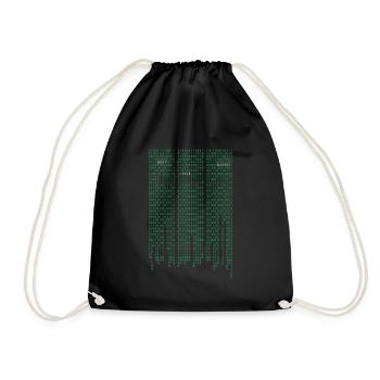 Matrix code - Drawstring Bag - black - Front
