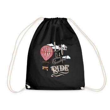 Optimiste pour les montgolfières rétro - Sac de sport léger - noir - Devant
