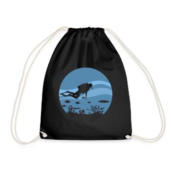 Diver - Drawstring Bag - black - Front