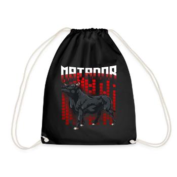 bull - Drawstring Bag - black - Front