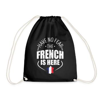 Do not be afraid the Frenchman is here - Drawstring Bag - black - Front