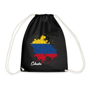 Colombia - Drawstring Bag - black - Front