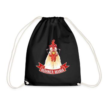 Chicken Mom Mom Chicken Chicken Hen Gift - Drawstring Bag - black - Front