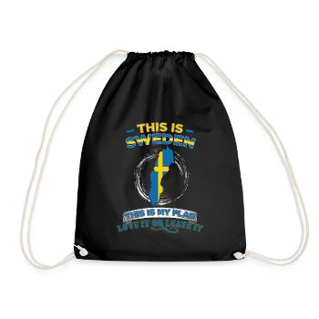 C'est la Suède C'est mon drapeau - Sac de sport léger - noir - Devant
