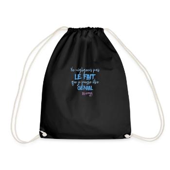 Inspiration, motivation: I'm awesome - Drawstring Bag - black - Front