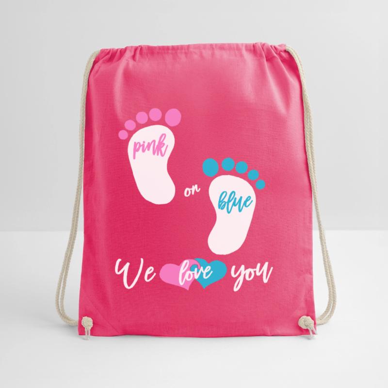 Pink or Blue Mädchen oder Junge Turnbeutel