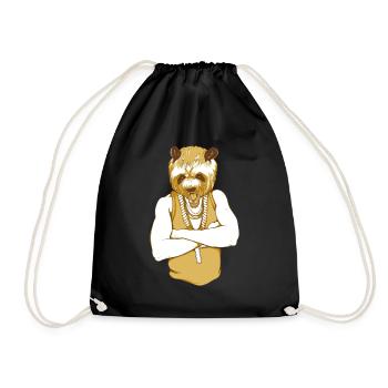 Gangster d'ours - Sac de sport léger - noir - Devant