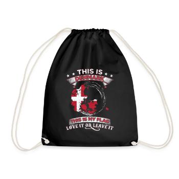 This is Denmark This is my flag gift - Drawstring Bag - black - Front