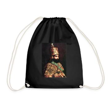 Haile Selassie Emperor of Ethiopia Jah Rastafari - Turnbeutel - Schwarz - Vorne