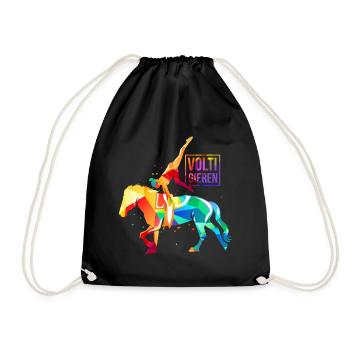 Vaulting horse - Drawstring Bag - black - Front