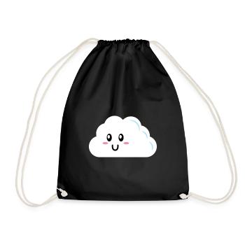 Cadeau de nuages - Sac de sport léger - noir - Devant