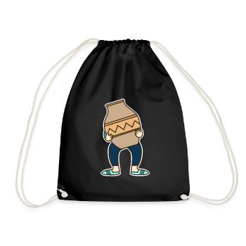 Pottery boy - Drawstring Bag - black - Front