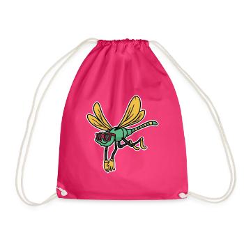 Libellule Guêpe Insekt Petit-Cadeau - Sac de sport léger - fuchsia - Devant