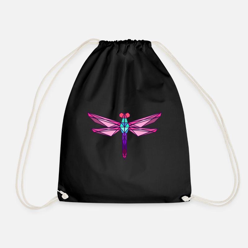 Libelle Kleinlibelle Insekt Geschenk - Turnbeutel - Schwarz