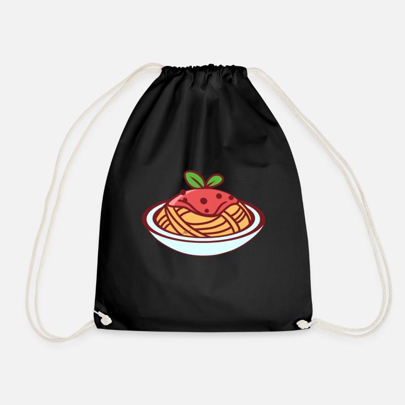 Spaghetti pasta - Drawstring Bag - black