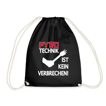 Pyrotechnik ist kein Verbrechen - Turnbeutel - Schwarz - Vorne