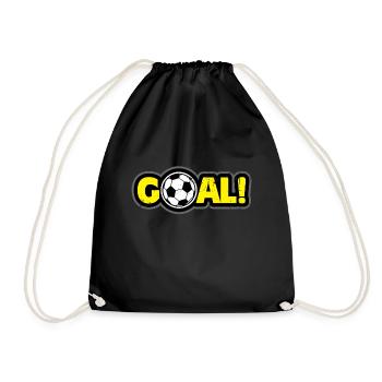 Fußball Geschenk Fussball - Turnbeutel - Schwarz - Vorne