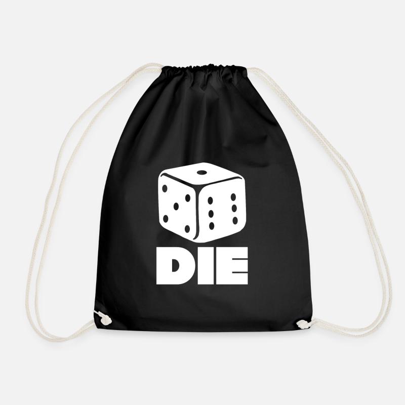 Dice Dice Gift Games - Drawstring Bag - black