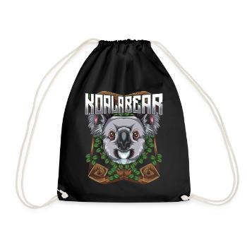 Koalabär - Turnbeutel - Schwarz - Vorne