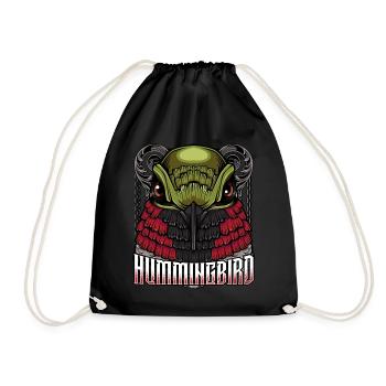 Modern Hummingbirds | Trendy sailor birds animal gift - Drawstring Bag - black - Front