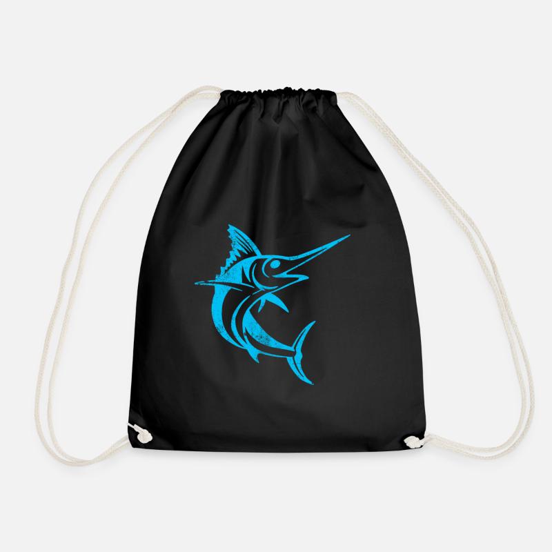 Dearadh Bronntanais Ainmhithe Éisc Blue Marlin - Turnbeutel - Schwarz