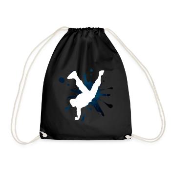 Breakdance Splash - Turnbeutel - Schwarz - Vorne