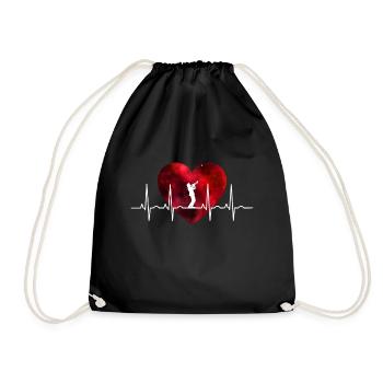 Trompette battement de coeur - Sac de sport léger - noir - Devant