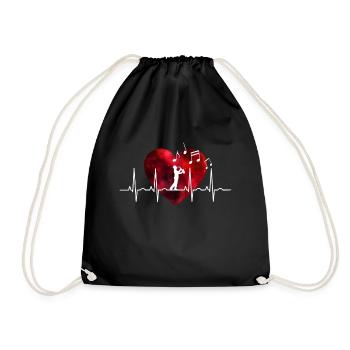 Saxophone au rythme cardiaque - Sac de sport léger - noir - Devant