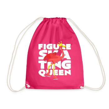 figure skater - Drawstring Bag - fuchsia - Front